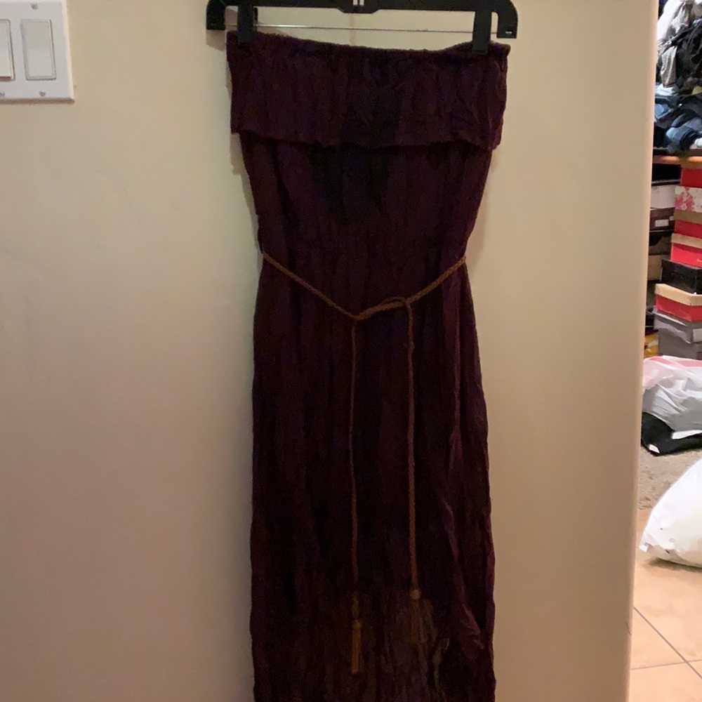 Hugo low plum color dress